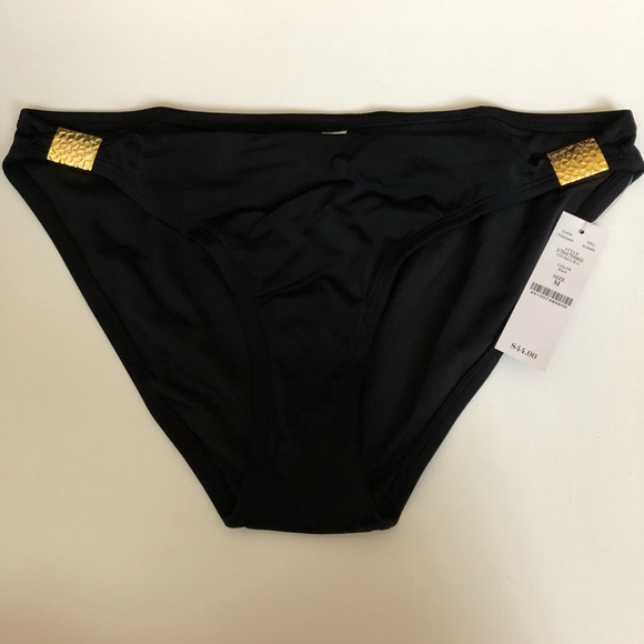 🆕 New WHBM Bikini Bottom Black Gold Swim - Picture 4 of 5